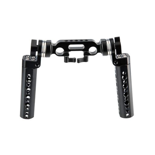 NICEYRIGロゼットハンドルグリップ(2本セット)+15mmダブルロッドクランプロゼットアダプター付き1/4”ネジ穴付きDSLRカメラフォローフォーカス用ハンドルショルダーリグ用アルミニウム合金…