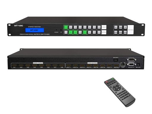 MT-VIKI 8x8 HDMIマトリックススイッチャー 4K@30サイクル 仕合わせマウント相応う HDMIうつり変わり器\u0026分かち合う器 RS232/ローカルエリアネットワーク抑えつける EDID管理すること Web グラフィカルユーザーインターフェース相応う (US ADI手当て積み上げる)