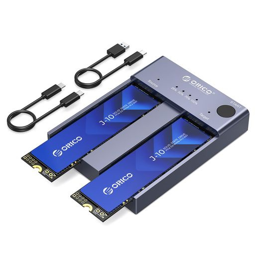 【クローン役立つこと】ORICO USB-C NVME M.2 SSD入れもの 2ベイ 人真似役立つこと付 USB3.1 外信用販売入れもの M-Key / B\u0026M Key(Nvmeのみ)に相応う USB 3.1 Gen2 10Gbps UASP受け支える