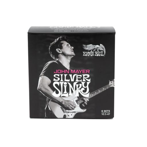ERNIE BALL アーニーボール エレキギター弦 SILVER SLINKY 3817 シルバー・スリンキー (10.5-47)/John Mayer Signature 6Set Pack|fleurette