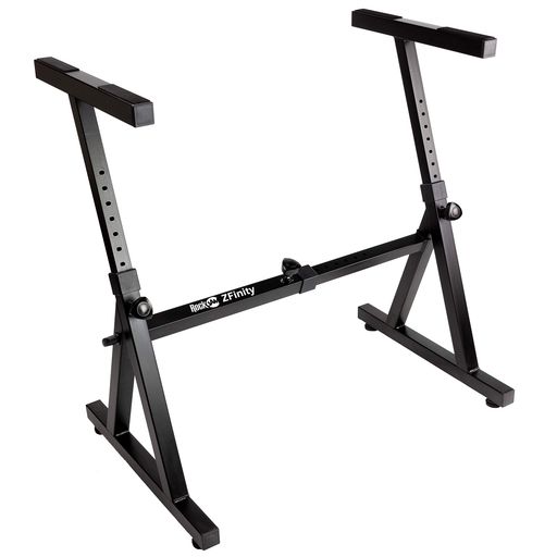 RockJam Zスタイルの調整可能なポータブルヘビーデューティミュージック(54-88キーのエレクトリックピアノに適合)電子キーボードスタンド(RJZZ363)｜fleurette
