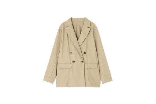 [エヌナチュラルビューティーベーシック*] ルーズダブルブレストジャケット