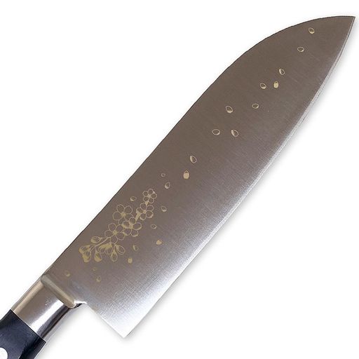 匠美風多目的包丁金彩彫り桜三徳包丁170mm刃渡り170mmモリブデン鋼AUS-8日本製