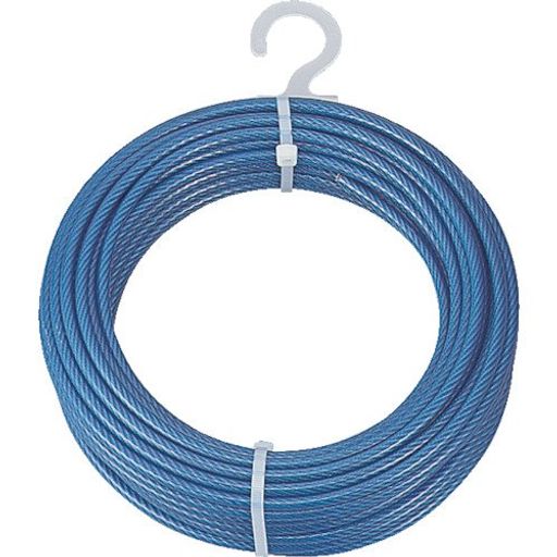 TRUSCO(トラスコ)メッキ付ワイヤーロープPVC被覆タイプΦ4(6)mmX10mCWP-4S10x12巻【ケース販売】