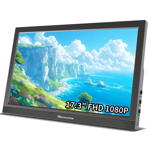 17.3インチポータブルモニター1920x1080Pディスプレイ60Hz99%sRGBHDMIUSB-C拡張コンピューター画面スピーカー付きPC電話ノートパソコンRaspberryPiSwitchXboxPS4/5用