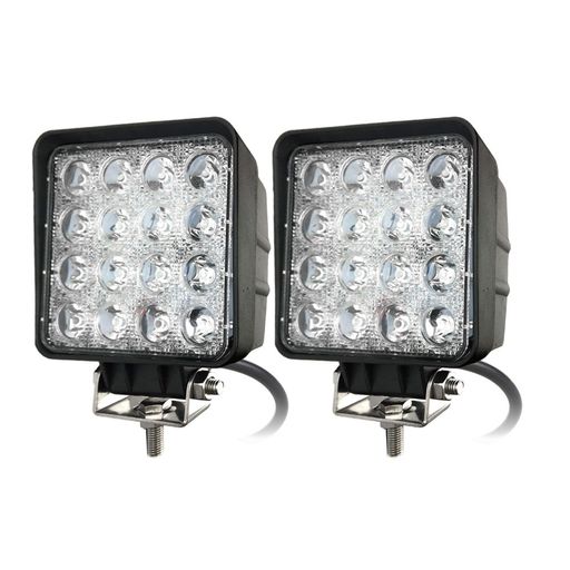 カシムラLEDワークライト16灯48W黄発光2個セットLED16灯黄色48W2000lm3000Kノイズ対策IP67DC12/24VNML-109