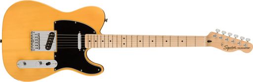 Squier by Fender エレキギター Affinity SeriesTM Telecaster®, Maple Fingerboard, Black Pickguard, Butterscotch Blonde ソフトケース付き|fleurette