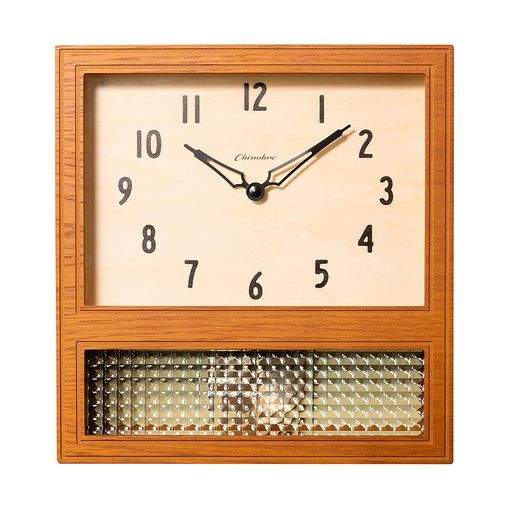 インターゼロ CHAMBRE COURT PENDULUM CLOCK 掛け時計 CAFE BROWN CH-057CB 約W275xH289xD70mm|fleurette