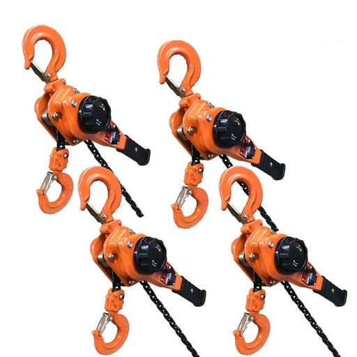 ベストアンサー最新レバーホイスト1tonチェーン1.5m1t4個セット4台1000kg1トン軽量化小型化チェーンローラーチェーンブロック荷締機ガッチャがっちゃ
