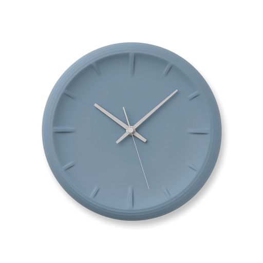 レムノス掛け時計アナログ磁器青レリーフRELIEFRF22-06BLLemnos直径274mmx40mm