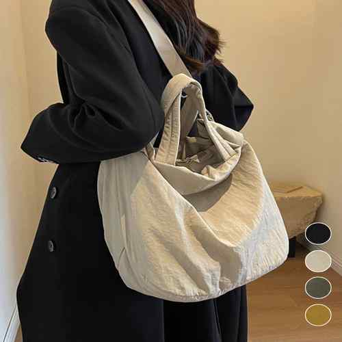 通学 マザーズバッグ A4対応 大容量 ナイロンバッグ 男女兼用 肩掛け 斜めがけバッグ おしゃれ 軽量 シンプルバッグ 多収納 サブバッグ 折りたたみバッグ 軽い2wayかばん