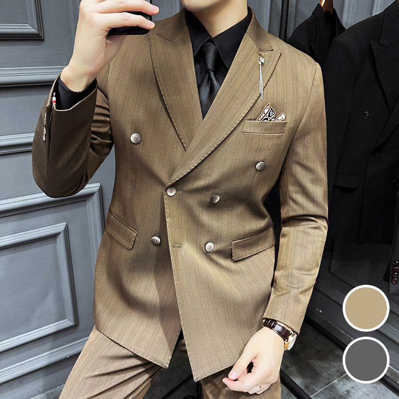 スリー天下太平 ブラックタイ 成人男性服 メンズ背広 成人男性用 フォーマル メンズ 背広 華燭の典 前撮り 二次会 大層らしい大きさ か細い背広 今めかしい背広 縞模様 ズボン下背広 心地よい 通い 就活 会見 商行為背広 3点書き割り はいり込む式 卒式 貨物輸送無料 S M L XL 2XL 4XL
