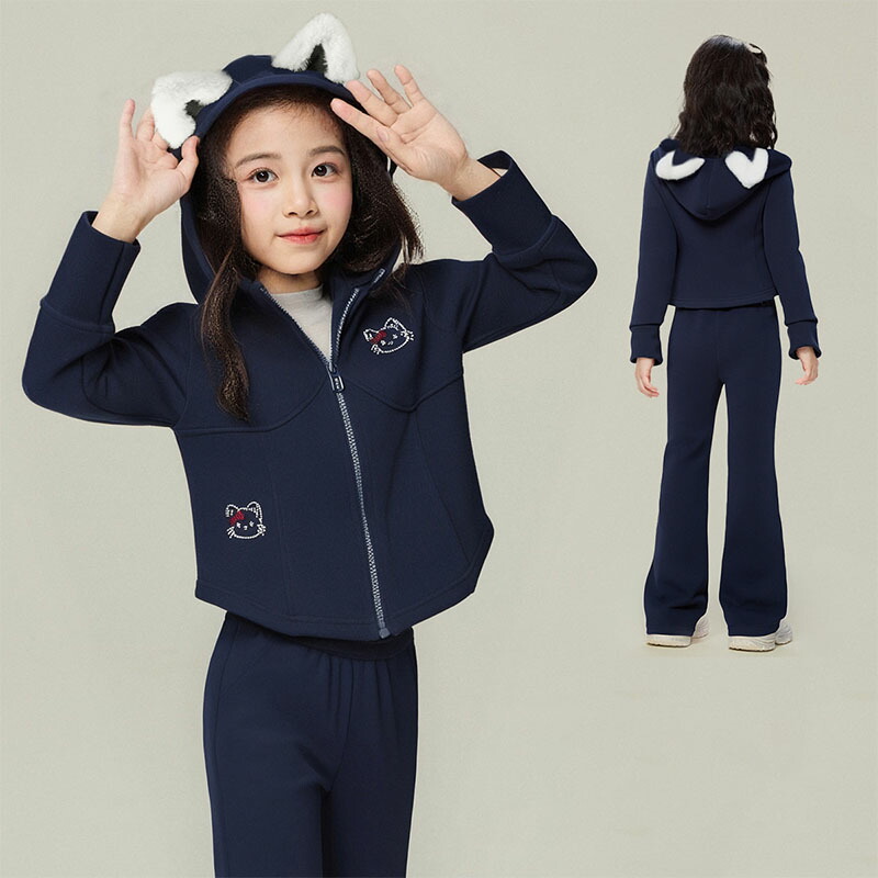 【最新品】子供服 パーカー パンツセット 女の子 ジャージ 上下セット スウェット セットアップ フード付き パーカー ジップアップ ロングパンツ キッズ 2点セット 運動着 スポーツウェア ガールズ 女児服 かわいい ファッション 運動着 スポーツ ランニング トレーニング