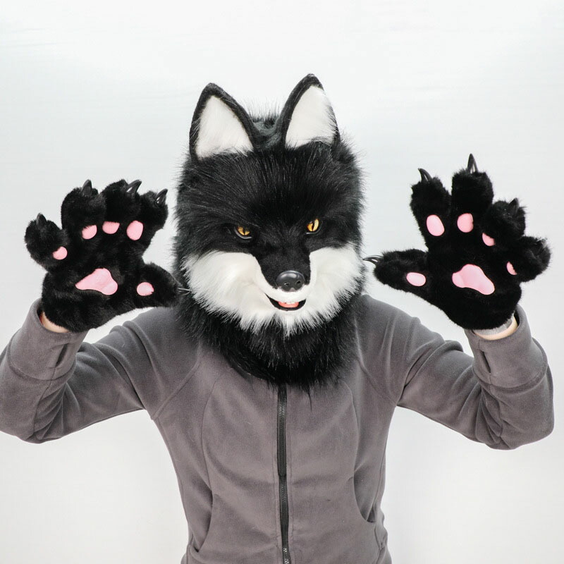 仮装 コスプレ用 オオカミマスク 狼 お面 動物 アニマル 仮面 お面 コスチューム マスク パーティー 変身 変装 雑貨 パーティー イベント 宴会 学園祭 文化祭 お化け屋敷 妖怪 ホラーマスク