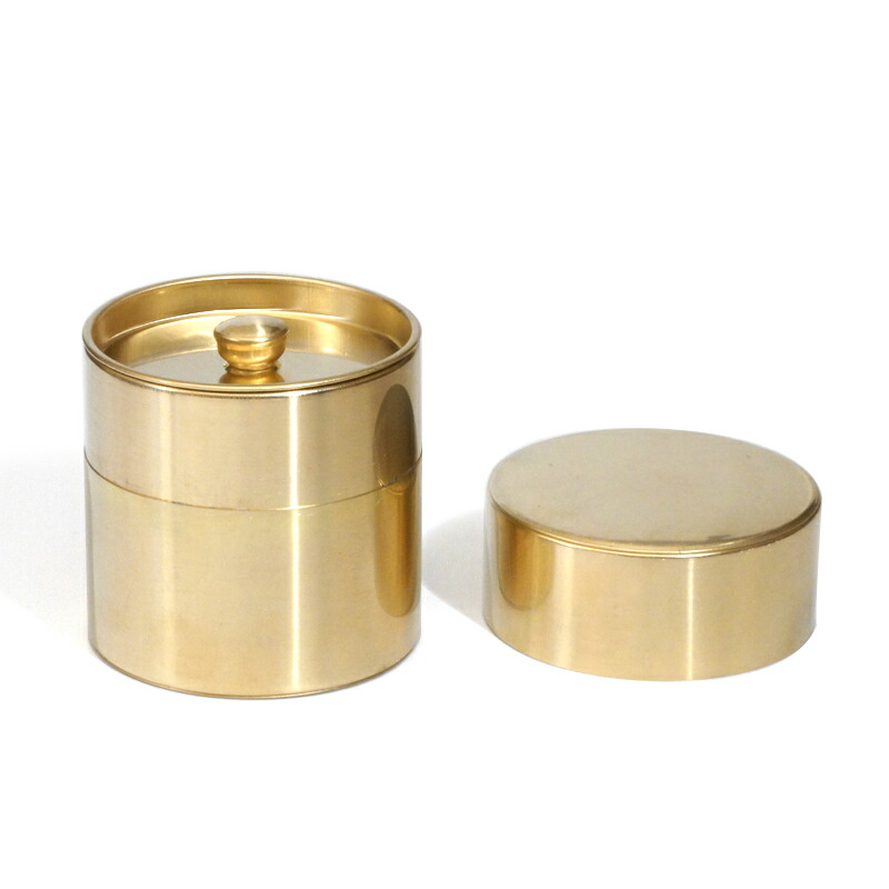 Syuro シュロ 小 茶筒 茶缶 紅茶 真鍮 緑茶 コーヒー豆 丸缶