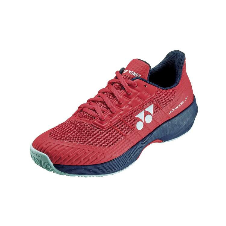 【オムニ・クレーコート】(ジュニアモデル) POWER CUSHION AD-ACCEL JUNIOR GC / パワークッションアドアクセル ジュニアGC 【YONEX ヨネックス テニスシューズ】SHTAAJG-496 (サンセットレッド)
