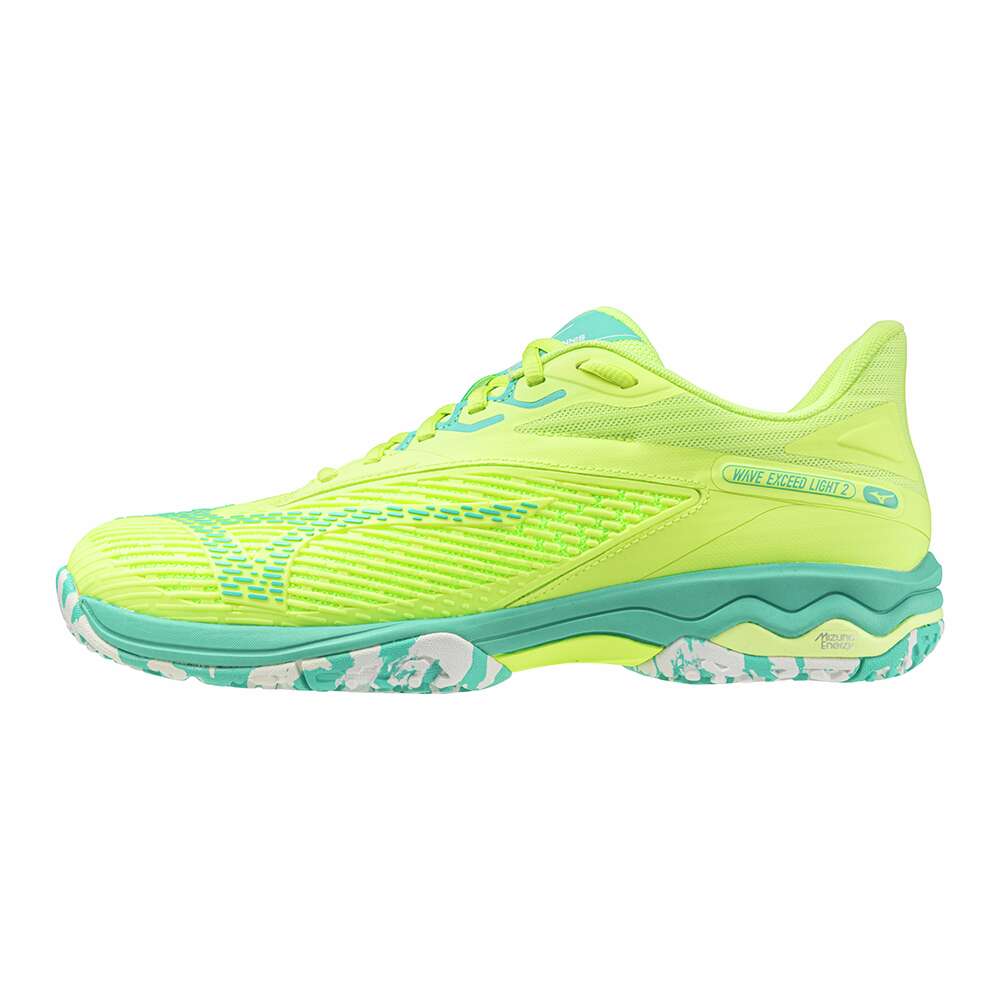 Mizuno テニスシューズ 黒/黄緑 MIZUNO テニスシューズ ミズノ ウエーブエクシード5SWOC WAVE