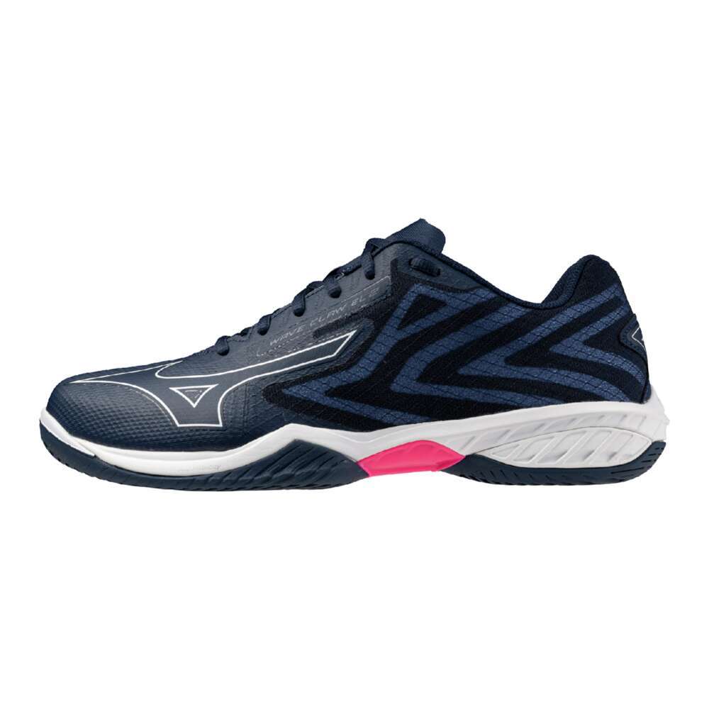 [ユニセックス] WAVE CLAW EL 2 / ウェーブクロー EL2【MIZUNO ミズノ バドミントンシューズ】71GA258366(ネイビー&times;ホワイト&times;ピンク)｜フライトスポーツwebshop