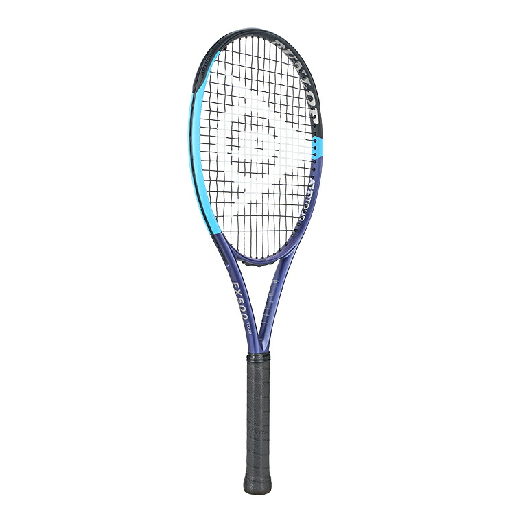 【決めるガット＋張り客あしらい】【ダンロップ DUNLOP 硬式庭球櫂】FX 500 TOUR / エフエックス 500 周遊旅行 (DS22600 相撲取り草×ネオン青み)