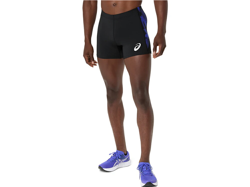 [ネコポス配送] [メンズ・ユニセックス] 【ASICS アシックスタイツ 陸上ランニングウェア インナー スパッツ】 トラックグラフィックショートタイツ (2091A830-002)