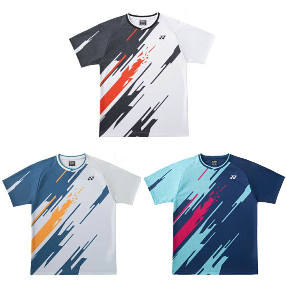 [ネコポス送りとどける]【YONEX ヨネックスお召しもの ソフトテニスバドミントンウェア 取り組みプルオーバー 半袖トップス】ユニゲームシャツ (填まる表現スタイル) (10747)