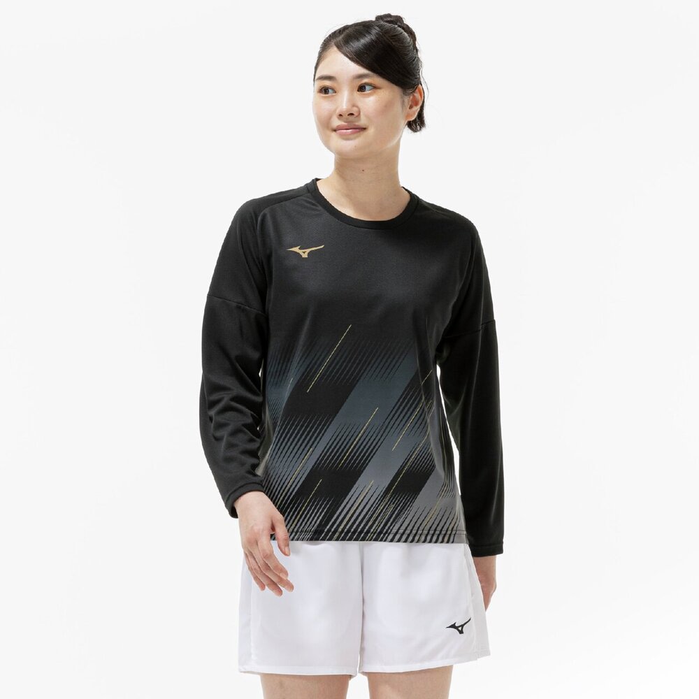 [ネコポス送りとどける]【MIZUNO ミズノお召しもの テニスバドミントンウェア ロングプルオーバー  ロンT 長袖プルオーバー】[ウィメンズ]取り組みプルオーバー (62JAD22909)