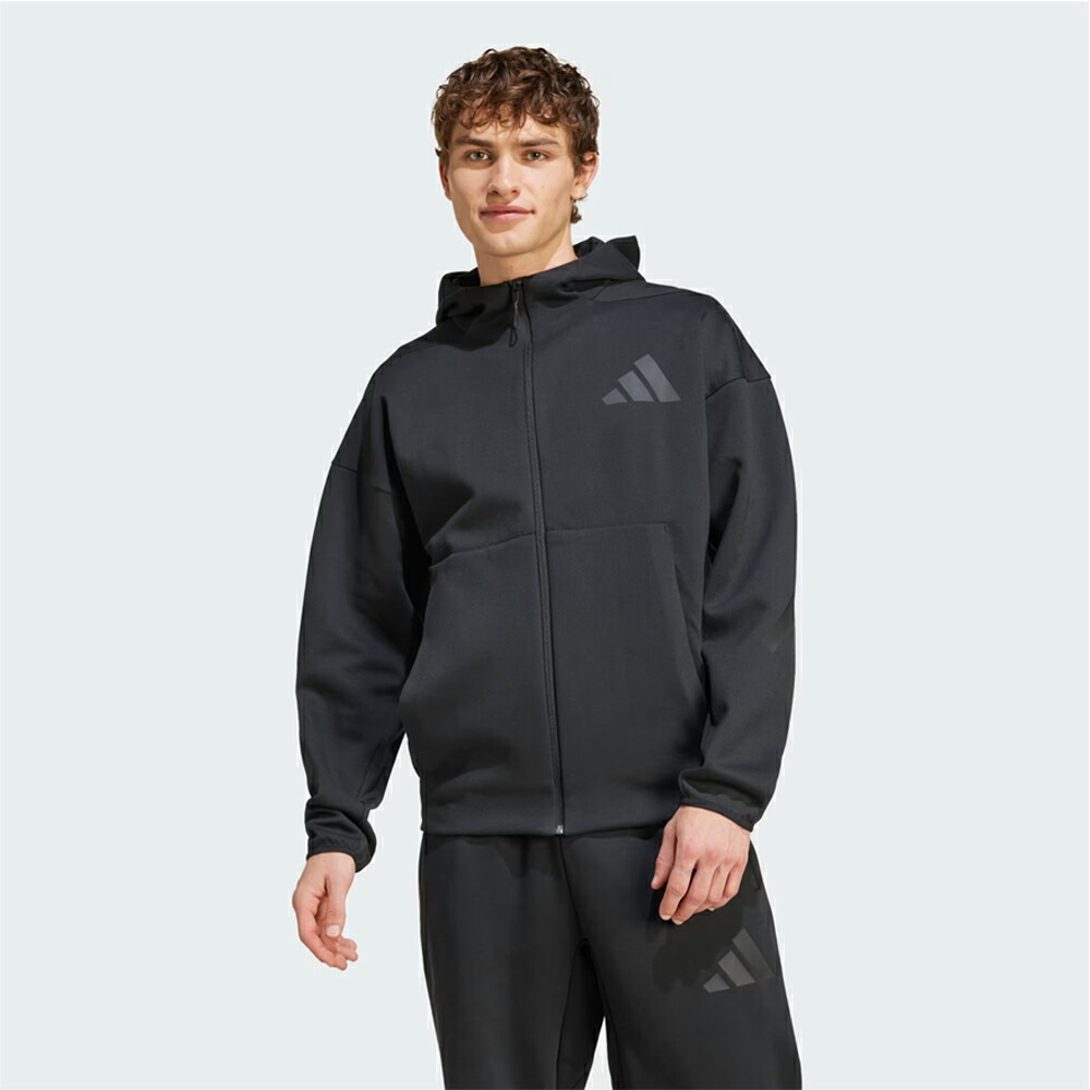 【ADIDAS  アディダスランニングウェア 駈けっくら上衣 運動競技御召しもの パーカー アウター】Z.N.E.フルジップ ボンネット付き添い人貨物自動車上衣 (KTJ50-JE7538)