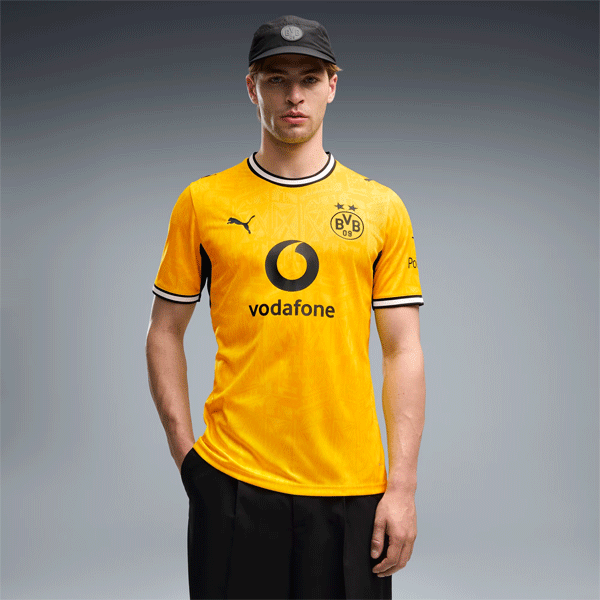 ☆ネコポス送りとどける☆ PUMA  メンズ 2026-27 ドルトムント 介護ホーム 写し物 半袖 制服 784088-01 【PUMA】ピューマ 蹴球お召しもの
