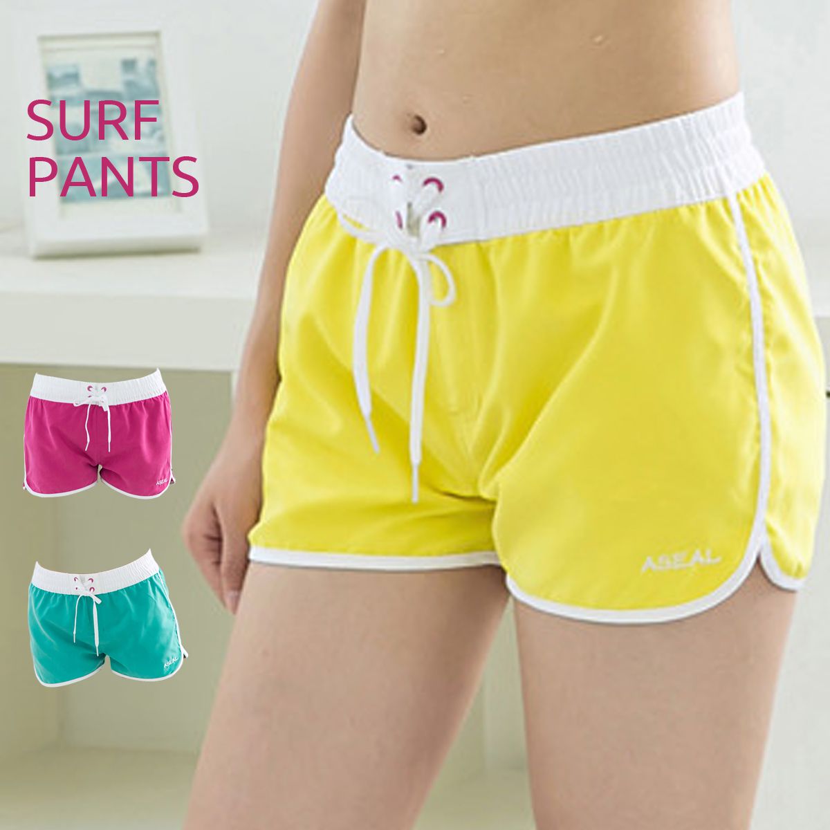 水着・ラッシュガード VEATM SURF SHORTS YELLOW SURF SHORTS-