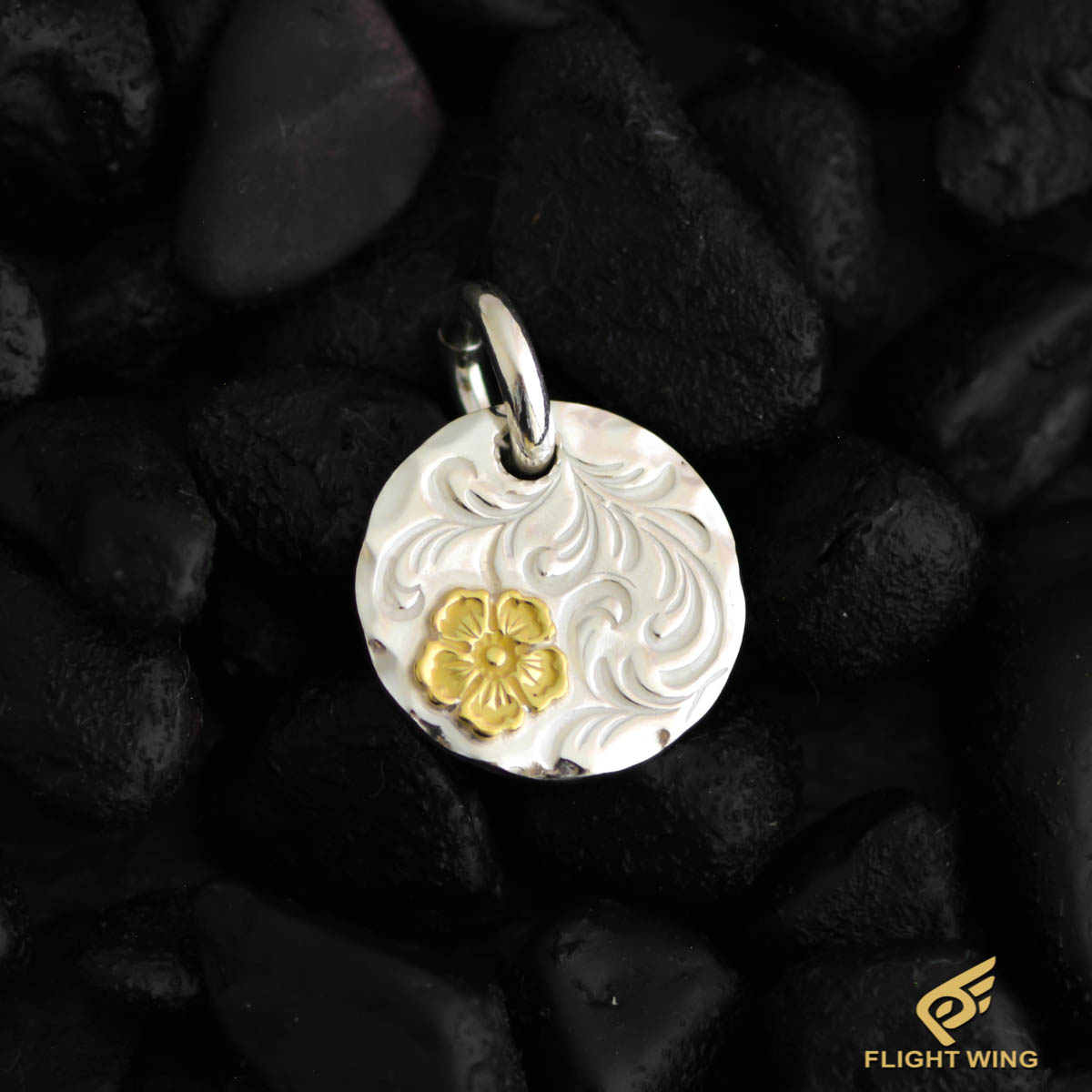 【 LA KEY 】【正規代理店】SV Arabesque Metal with K18 Sakura / K18桜付き唐草メタル【新品】|FLIGHT WING 店