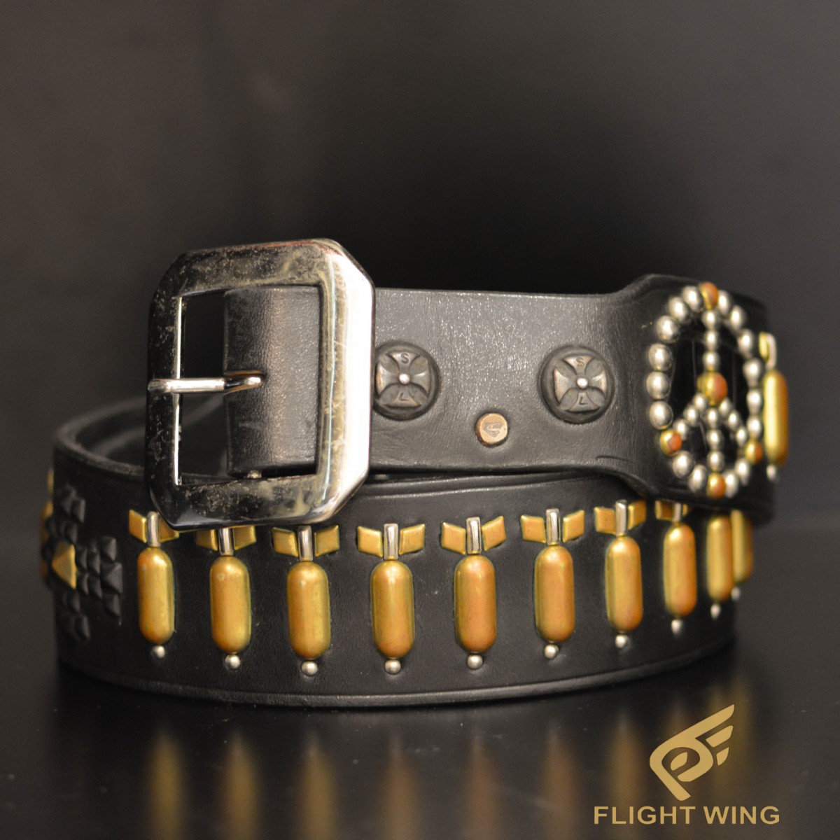 楽天市場】【Stop Light ストップライト】Studs Belt(Black) ※82cm , 84.5cm , 87cm , 89.5cm /  スタッズベルト【新品】 : FLIGHT WING 楽天市場店