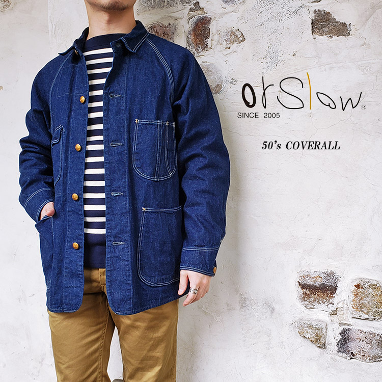 or Slow デニムカバーオールスプラッシュ加工 楽天市場】【クーポン配布中】orSlow (オアスロウ)『1950's