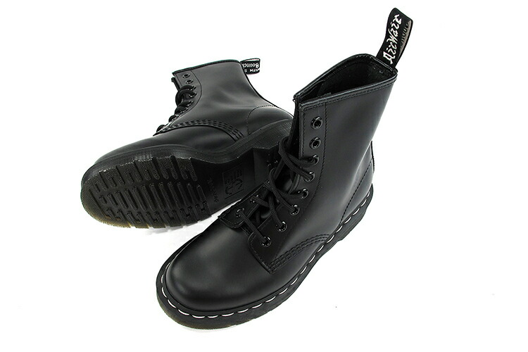 楽天市場 Dr Martens ドクターマーチンwhite Welt Stitch Black Smooth 1460wsホワイトウェルト 8ホール ブーツ スムースレザー レディース Sk Flisco