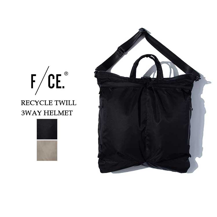 【bag15】エフシーイー ヘルメットバッグ メンズ レディース 新作 リサイクルツイル 3WAY ビジネスバッグ トート バックパック リュック ショルダーバッグ ブラック/グリーン F/CE. RECYCLE TWILL 3WAY HELMET #FRT33251B0001