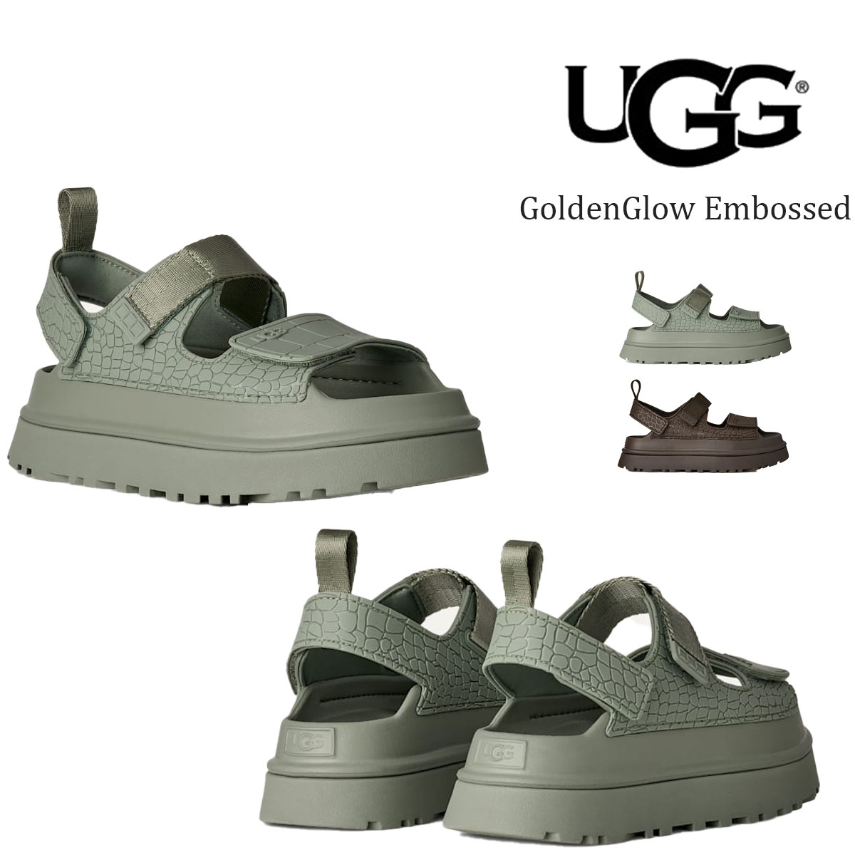 アグ サンダル ゴールデングロウ エンボスト GoldenGlow Embossed 1175311 レディース 厚底｜FLISCO