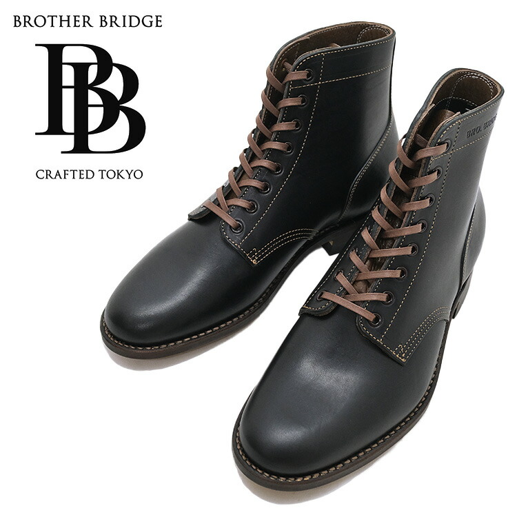 楽天市場】BROTHER BRIDGE ブラザーブリッジ HENRY ヘンリー Vintage BLK Calf カーフレザー 牛革  アスレチックブーツ レザー ブラック メンズ 〔FL〕 : FLISCO