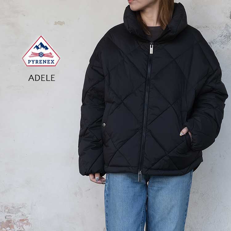 ピレネックス PYRENEX ADELE アデル ダウンジャケットHWY009 レディース ダウン ジャケット ショート ドロップショルダー ブラック 34 36 38｜FLISCO 52,800円