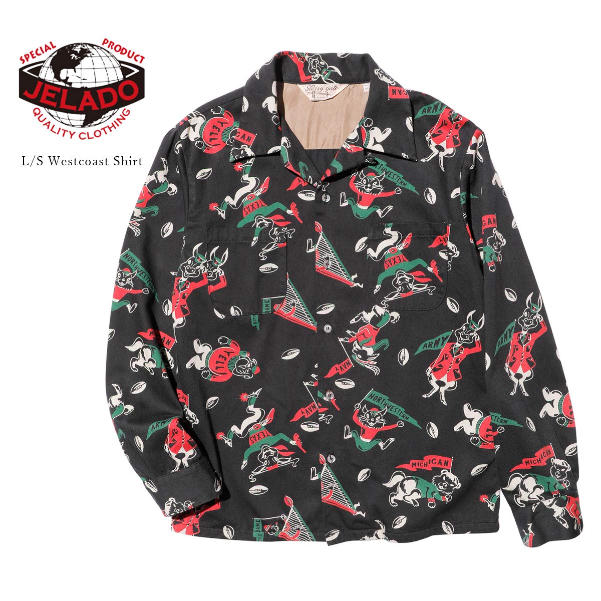 JELADO ジェラード SG21106 Long Sleeve Westcoast Shirt ロングスリーブ ウエストコーストシャツ コットン メンズ 〔FL〕|FLISCO