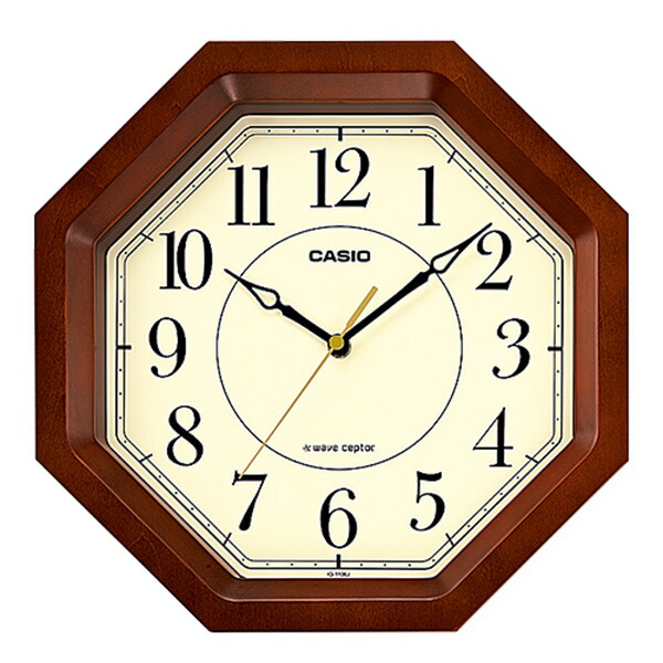 カシオ　電波時計　IQ-1009J カシオクロック アナログ 電波時計 掛時計 蓄光 IQ-1009J