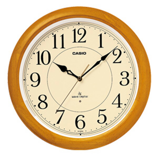 楽天市場】カシオクロック アナログ 電波時計 掛時計 夜見えライト