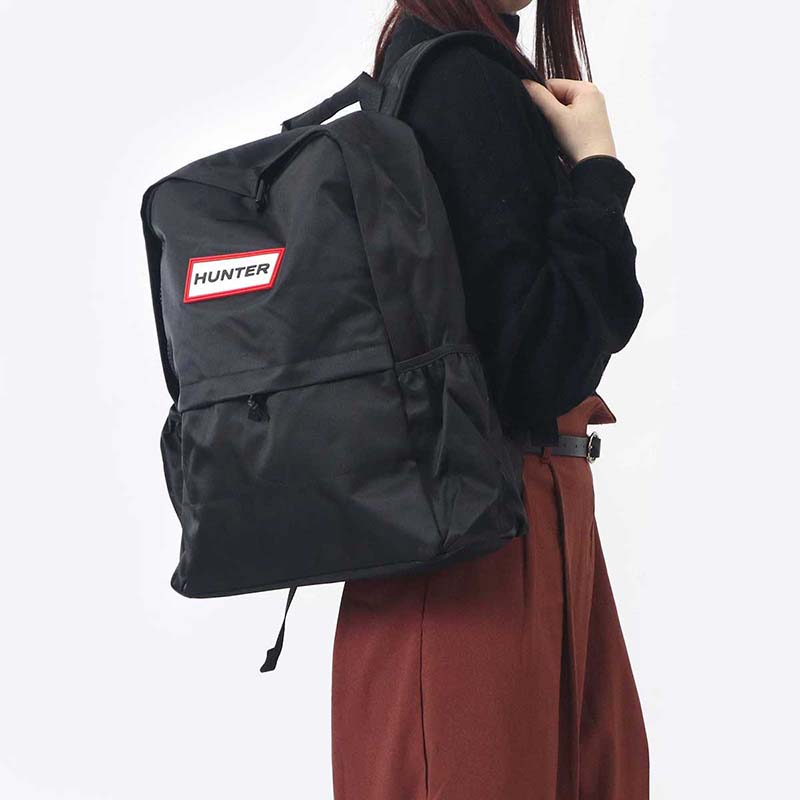 ハンター HUNTER リュック レディース バックパック ナイロン デイパック 耐水性 ロゴ ブラック UBB6028KBM ブランド