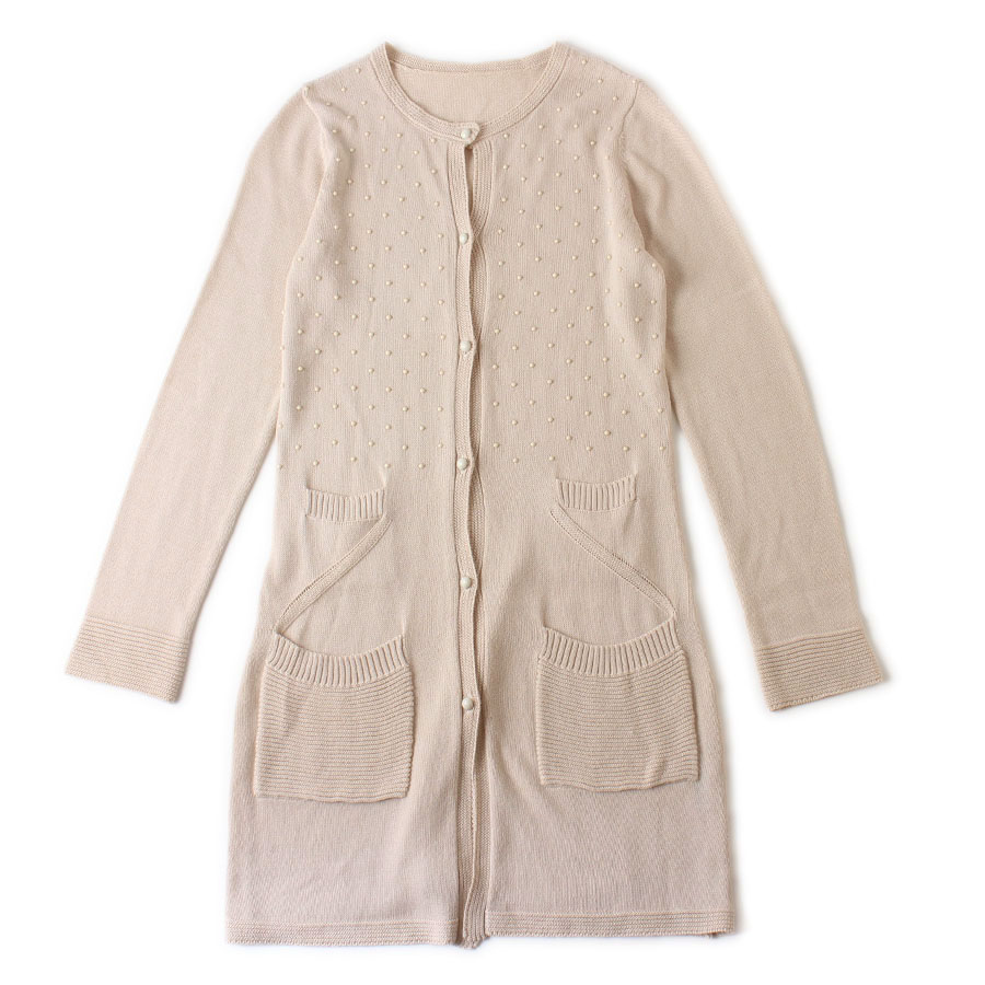 フォクシー　カーディガン FOXEY（フォクシー） 美品/ 37168 カシミヤ100% ビジューボタン ニット