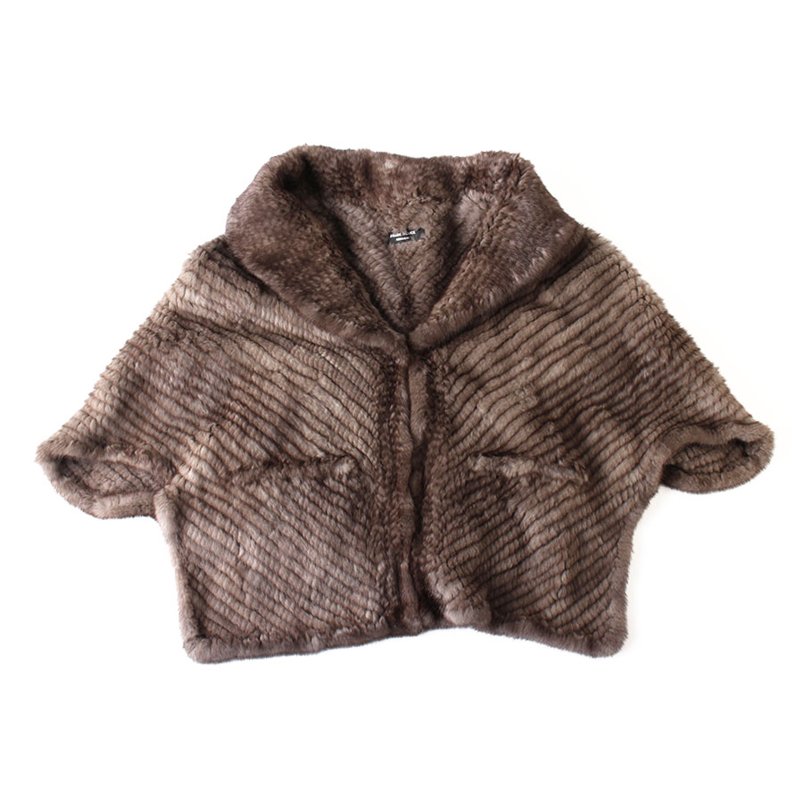 【極美品】FRED DERICK SAGA MINK ミンク ポンチョ ブラウン系 茶系 毛皮｜FLORA CLOSET