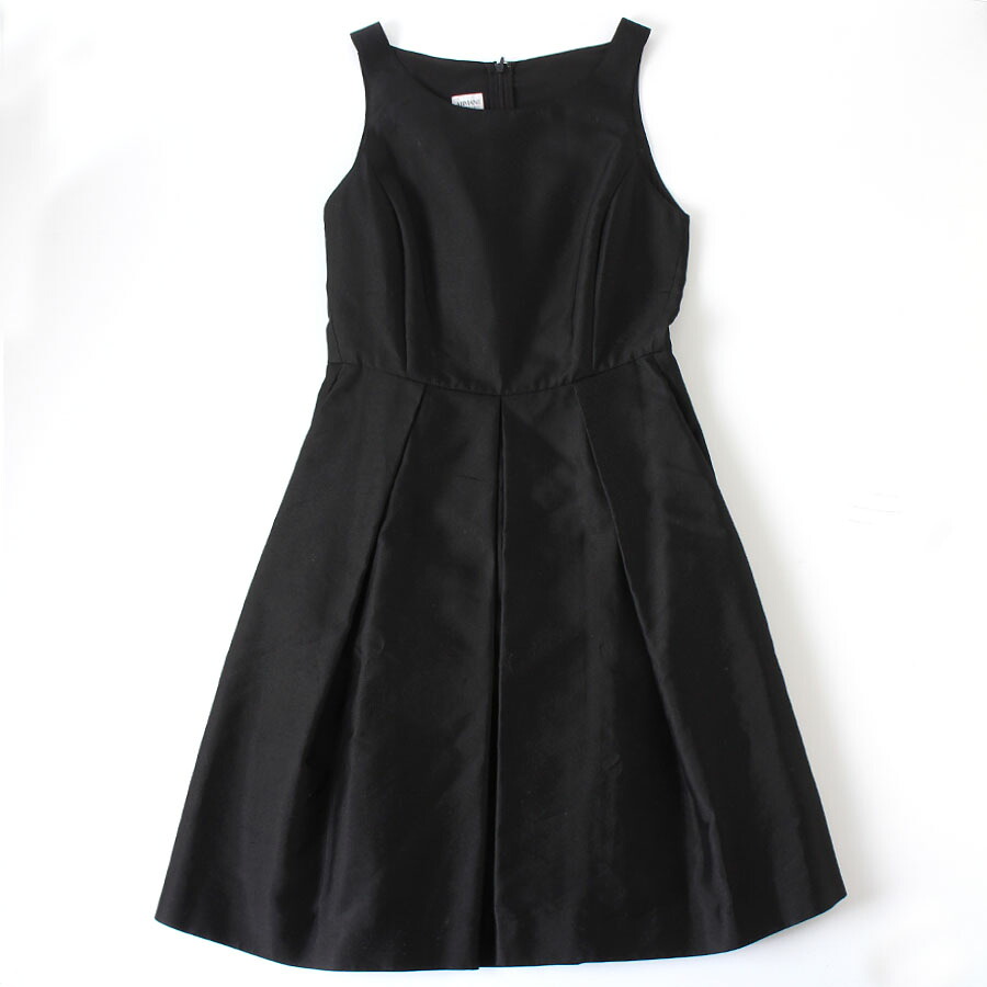 【未使用タグ付き】ARMANI COLLEZIONI アルマーニコレツォーニ ノースリーブ ワンピース ドレス ブラック 黒 40 シルク混 10,360円