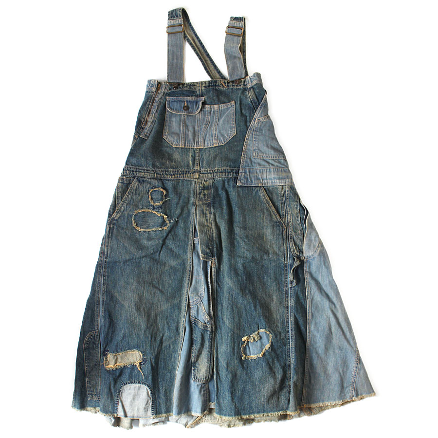 【美品】RALPH LAUREN ラルフローレン ジーンズ 前掛けスコート 衣裳 青碧 61-89