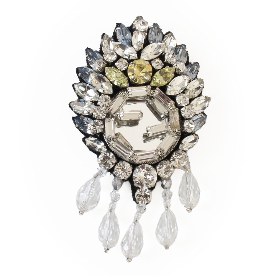 【美品】GUCCI グッチ インターロッキングG ブローチ コサージュ アクセサリー クリスタル｜FLORA CLOSET