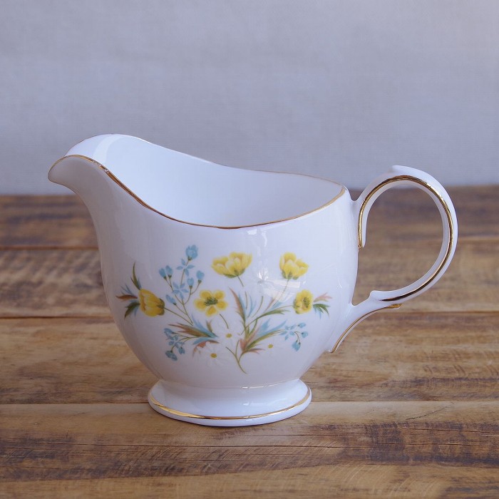 コルクラフ 黄色 キンポウゲ 花柄 クリーマー Colclough Buttercup コルクロー #250507 【海外直輸入中古品】