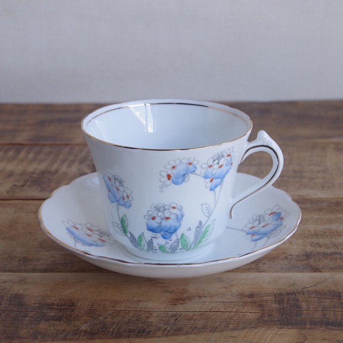 【楽天市場】コルクラフ コルクロー Colclough ブルー 花柄 カップ＆ソーサー コーヒーカップ ティーカップ 手塗り 手描き ...