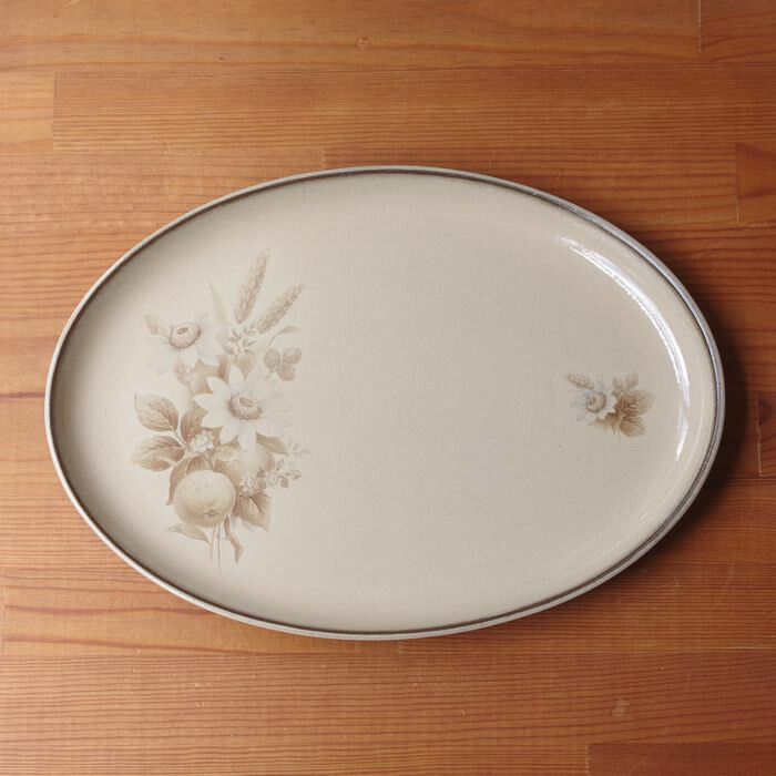 DENBY Memories デンビー メモリーズ オーバルプレート 楕円 大皿 33cm #240901 【海外直輸入中古品】