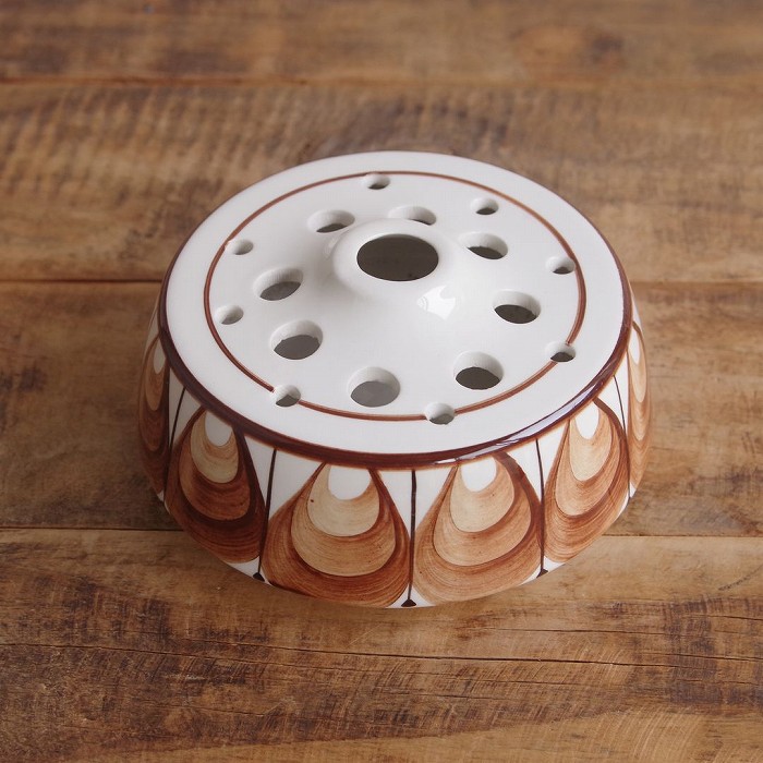 ジャージーポタリー 花瓶 ブラウン ミッドセンチュリー イギリス ヴィンテージ雑貨 Jersey Pottery #250202-2【海外直輸入中古品】
